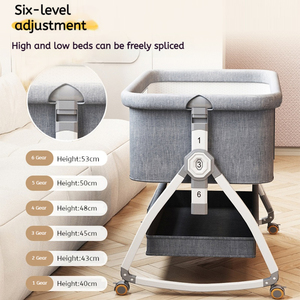 Fabbrica in lega di alluminio culla portatile multifunzionale letto <span class=keywords><strong>neonato</strong></span> pieghevole rimovibile BB camera da letto all'aperto ospedale - Product Image 6