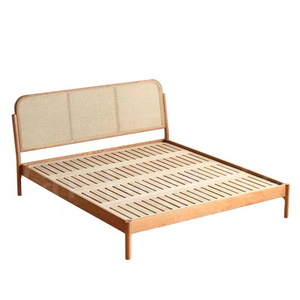 Chêne Frêne Bois Hôtel Chambre à coucher Salon Intérieur Rotin <span class=keywords><strong>Lit</strong></span> Tête Décor Roi <span class=keywords><strong>Lit</strong></span> Queen - Product Image 4