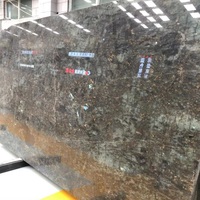 Prix des comptoirs en granit naturel personnalisés, Madagascar, granit bleu labradorite poli, réception d'hôtel