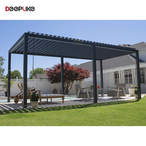 Pabellón de Jardín de Diseño Moderno, Gazebo de Aluminio Extruido con Techo de Celosía, Pérgola Bioclimática - Product Image 4
