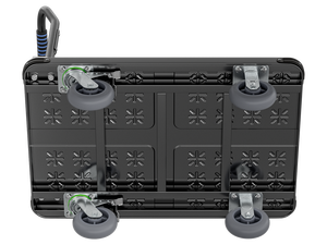 उच्च भार क्षमता 800 किलोग्राम फोल्डेबल औद्योगिक स्टील ट्रॉली गोदाम भंडारण हैंड कार्ट ट्रॉली - Product Image 2