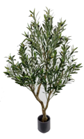 Vente en gros de plantes artificielles réalistes en pot, faux olivier résistant aux UV, décoration intérieure pour la maison, le café, l'hôtel, taille personnalisée, OEM