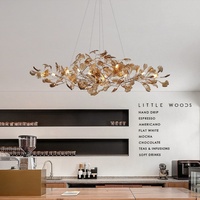Lustre LED moderne en fer forgé de Guangdong Zhongshan, hauteur réglable, idéal pour les villas, les comptoirs de bar et les salons haut de gamme
