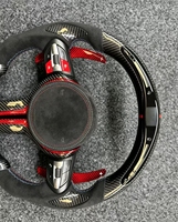 Volant en fibre de carbone avec voyant de changement de vitesse LED pour BMW M3 M4 M5 M6 F10 F30, volant de course en daim Alcantara