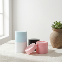 Pot cylindrique givré en PP de 5-50g avec couvercle à vis pour crème cosmétique et masque facial, emballage de flacon de lotion