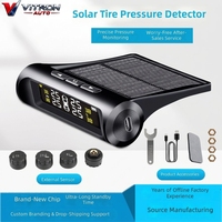 Sensor TPMS Universal 433MHz Solar Wireless TPMS Eksternal Sistem Pemantau Tekanan Ban Akurasi Tinggi untuk Mobil SUV Truk