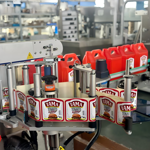 Square Plastic <strong>Bottle</strong> Sticker Labeling Machine Automatic Adhesive <strong>Label</strong> Applicator For Square <strong>Bottles</strong> - Product Image 2