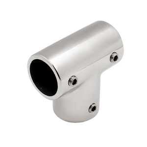 Quincaillerie marine 316 acier inoxydable 3 voies bateau pont main courante Rail té 7/8 pouces 90 degrés Rail raccord - Product Image 4