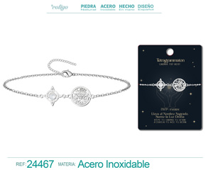 Bracciale Tetragrammaton con pietra di quarzo bianco e acciaio inossidabile nodo della strega portafortuna protezione amuleto bracciali con perline pregiati - Product Image 6