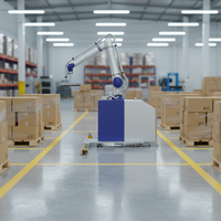 Paletizador Fijo JINWEI DS-CR17-G/S, 17 kg, 2047 mm, CE, UL, NSF, ISO 10218, 9-13 piezas/min, Pantalla Táctil PLC para Apilado de Cajas en el Final de Línea