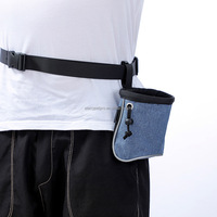 Sac à friandises pour chiens personnalisé avec distributeur de sacs à crottes et bande réfléchissante, pochette en tissu Oxford mains libres avec ceinture pour la marche