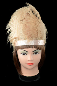 Coiffe en plumes d'autruche artisanale OEM pour fête de carnaval, style ethnique - Product Image 3