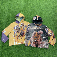 Sweat-shirt pour homme en coton personnalisé par les fabricants, motif de stars de joueurs de basket-ball, taille plus, tapisserie, anime, couverture