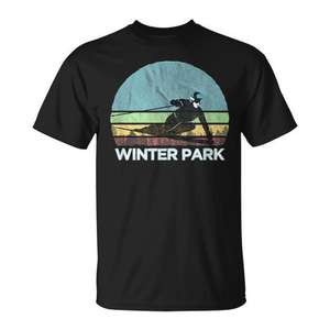 T-shirt rétro vintage avec illustration de ski Winter Park, Winter Park CO - Product Image 1