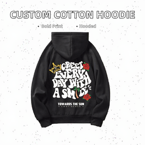 Sweat à capuche pour homme en velours doublé 100% coton, sur mesure, style graffiti hivernal, avec col à capuche en tissage crocheté - Product Image 2