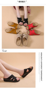 <span class=keywords><strong>Sandali</strong></span> <span class=keywords><strong>Estivi</strong></span> da Donna con Zeppa Premium <span class=keywords><strong>Ortopedici</strong></span> Punta Aperta Vintage Antiscivolo in Pelle PU Casual Scarpe Retro con Piattaforma - Product Image 3