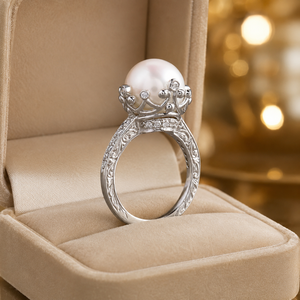 Anello Traforato Stile Perla Vintage per Donne, Elegante Regalo di San Valentino, Gioiello da Dito - Product Image 6
