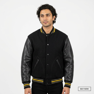 Vestes de baseball pour hommes en chenille avec logo personnalisé, impression personnalisée, manches longues, 100% laine, vestes varsity - Product Image 1