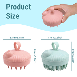 2 uds. Masajeador de cuero cabelludo, cepillo de champú, arandela de cabeza de silicona, ducha de mano, depurador de cuero cabelludo, cepillo de limpieza para eliminar la caspa - Product Image 2