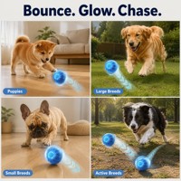 Jouets pour animaux de compagnie, rechargeables par USB, écologiques, durables, pour chien, balle rebondissante, gadget d'auto-entretenissement