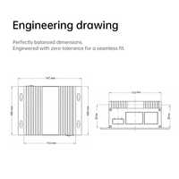 Caja de Aluminio Extruido para Montaje en Pared, Carcasa Eléctrica para PCB, Diseño de Cuerpo Dividido, Anodizado, para Electrónica