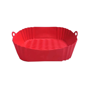 Plaque de cuisson carrée en silicone réutilisable pour friteuse à air, barbecue, four et cuisine, idéale pour la cuisson des aliments - Product Image 6