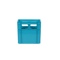 Caisse de rangement empilable en plastique durable, légère et écologique, personnalisée, pour 12 bouteilles et 15 compartiments à bière