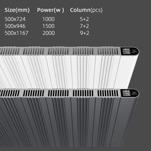 <span class=keywords><strong>Radiador</strong></span> Eléctrico de Aluminio Compacto de Columna con Termostato, Diseño OEM BODE, Calentamiento Rápido, 1000W, 1500W, <span class=keywords><strong>2000W</strong></span> - Product Image 3