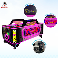 Table de hockey sur air à cadre en fer incurvé de grande taille, machine d'arcade, fonction multi-balles, système de tickets, joueurs automatiques, classique anglais