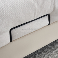 115085 Quanu nouveau cadre de lit doux King Size moderne pieds en métal meubles de chambre à coucher de lit rembourrés de luxe