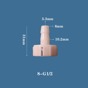 Raccordo femmina a pagoda in polipropilene bianco per acqua, con filettatura interna a 4 punti, dritto, per collegamento tubi - Product Image 4