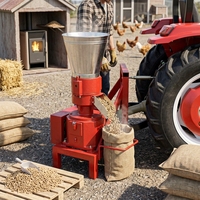 Nouvelle machine à granulés d'aliments pour animaux à moteur diesel TOPS pour tracteur, construction en acier allié, capacité de 100 à 200 kg/h