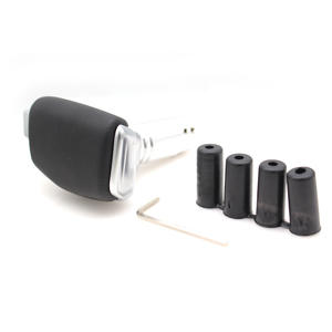 Pommeau de levier de vitesse universel en alliage d'aluminium, cuir perforé, conception ergonomique pour voitures et yachts - Product Image 1