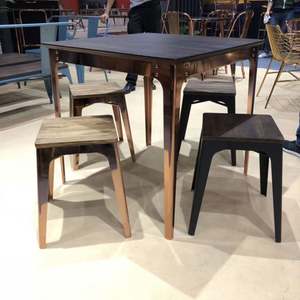 Moderno lujo al aire libre patio jardín marco de aluminio francés café <span class=keywords><strong>Bistro</strong></span> restaurante PE ratán mostrador altura bar silla para Cocina - Product Image 6