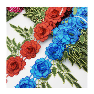 Vêtements Dentelle Accessoires Multicolore Broderie Soluble Dans L'eau Dentelle Bordure Ourlet Dentelle pour Vêtement - Product Image 1