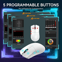 Souris de jeu sans fil légère ATTACK SHARK X11 avec station de charge RGB, tri-mode - 2.4G/USB-C filaire/BT, 22K DPI pour PC/Mac