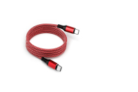 Kabel Data pengisi daya USB-C, kabel Data pengisi daya magnetik USB 3.0-C 60W, pengisian cepat 3A, 1m bahan tembaga timah, nilon kepang IOS