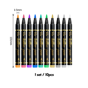 Wholesale 10 Colors Metallic Face Body Art Painting <strong>Pen</strong> Kit Easy Wash <strong>Temporary</strong> <strong>Tattoo</strong> Marker <strong>Pen</strong> for Skin - Product Image 2