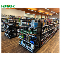 Étagères Gondoles Autoportantes en Bois et Métal Robustes pour Supermarché, Conception Personnalisée, Taille et Disposition sur Mesure, Haute Luminosité