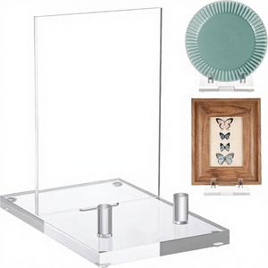 Expositor de Acrílico Transparente con Soporte para Libros, Cuadernos, Platos y Obras de Arte - Product Image 1