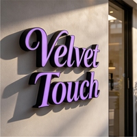 Letras de Canal Luminosas Multicolor con Iluminación Frontal Personalizadas, Grado Comercial, Acrílico en Relieve 3D, Transformador LED, IP54, para Edificios