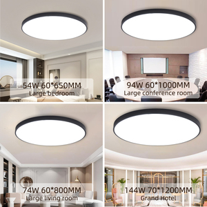 Pannello plafoniera a <span class=keywords><strong>Led</strong></span> di grandi dimensioni rotondo 1 metro montaggio a incasso plafoniera dimmerabile a tre colori soggiorno plafoniera per ufficio - Product Image 6