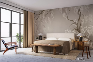 Murale murale en papier peint grand format avec motif <span class=keywords><strong>de</strong></span> cerisier blanc délicat pour la décoration du salon et <span class=keywords><strong>de</strong></span> la chambre à coucher - Product Image 5