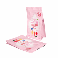 Sacs d'emballage en plastique à fermeture éclair, résistants à l'humidité, avec impression en gravure personnalisée, 100 pièces pour fruits secs, chips, aliments pour animaux et gâteaux
