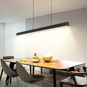 Moderne One World Minimalist Aluminium LED Rohr Kronleuchter Fernbedienung Pendel leuchten - Product Image 5
