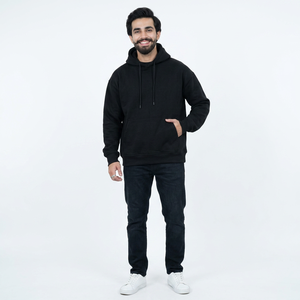 Sudadera con Capucha Personalizada de Moda de Última Generación para Hombre, 100% Algodón, con Logotipo Impreso, Sudadera Básica con Cuello Redondo - Product Image 1