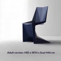 Chaise de salle à manger VONDOM importée, modèle VOXEL, dossier en plastique, pour intérieur/extérieur, loisirs, restaurant, usage domestique