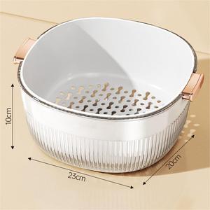 Hot-Saling Multifonction Double Lavabo Filtré Cuisine Épaissir Panier De Drainage En Plastique - Product Image 1