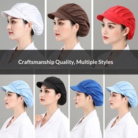 Gorro de Chef Transpirable de Poliéster Twill para Catering, Plantas de Procesamiento de Alimentos y Talleres - Unisex, Protege el Cabello de los Humos de la Cocina