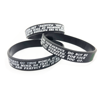 Bracelet promotionnel personnalisé en silicone imperméable et écologique avec impression sérigraphique